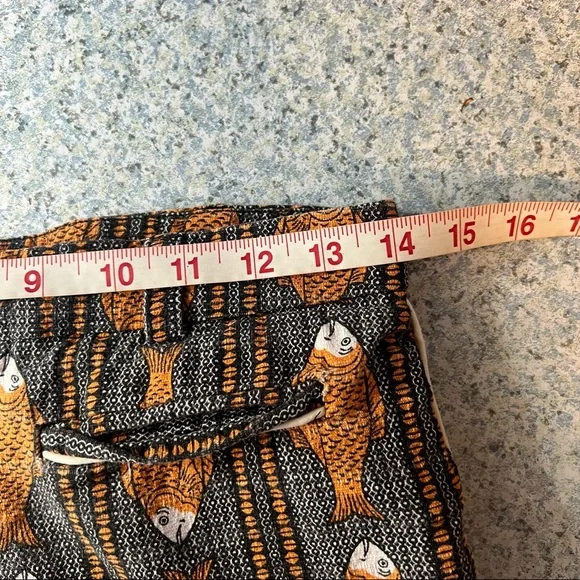 Anthropologie Cartonnier Fish Patterned Ankle Pants - Picture 9 of 16